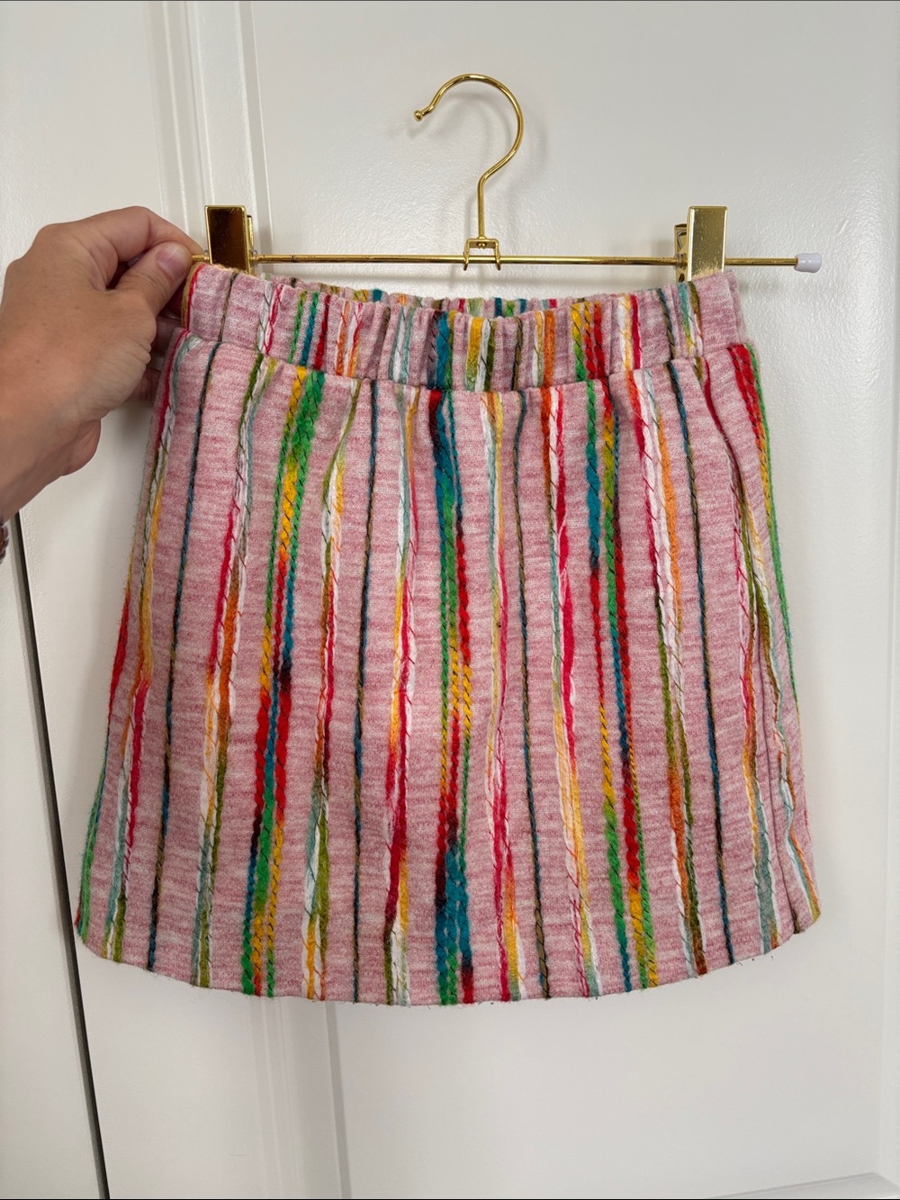 The Beaufort Bonnet Company Pink Multicolor Vertical Stripe Skirt